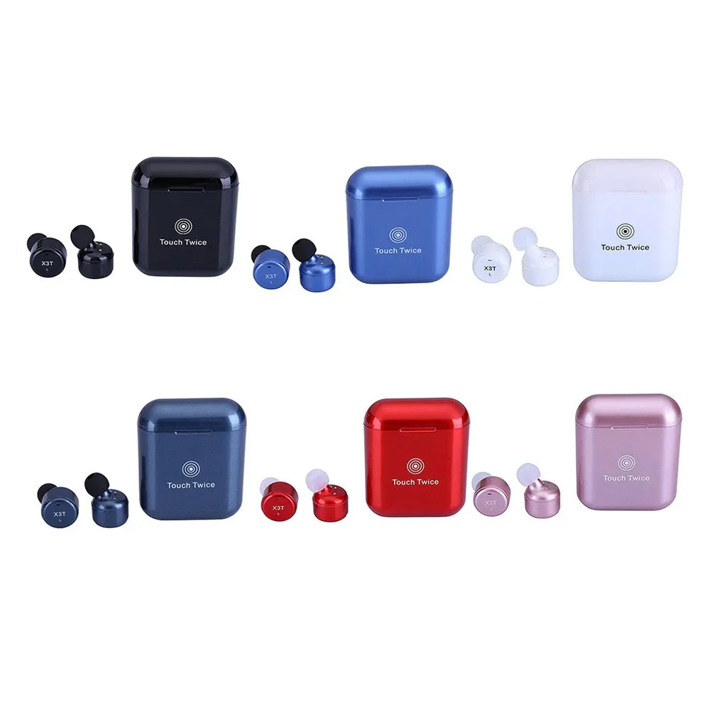 X3T Touch Control True Wireless Bluetooth Earbuds Earphone Mini Sport Earphones With Charging Case For Smart Phones