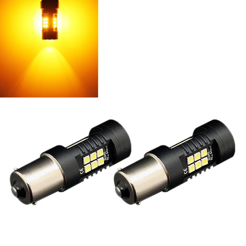 

2Pcs 21W Led 1156 Ba15S Led Bulbs Car Lights 1200Lm Turn Signal Reverse Brake Light R5W 2835 Leds 12V 24V Automobiles Lamp