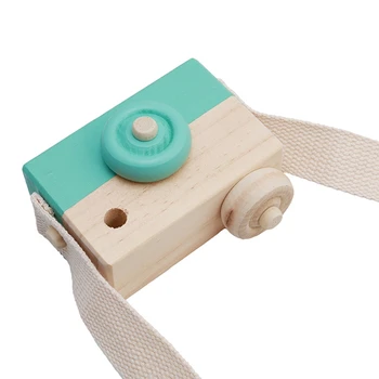 

Cute Wooden Camera Baby Kids Hanging Camera Photography Prop Decoration Children Educational Toy Birthday Christmas Gifts Green