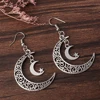 1 Pair Vintage Crescent Moon Earrings Moon Dangle Earrings Handmade Statement Earrings Women Earrings Aretes Punk 2021 New Trend 2