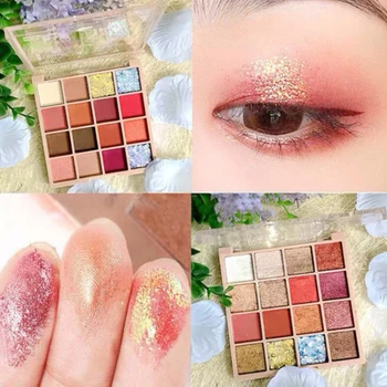 

Makeup Eyeshadow Palette Glitter Matte 16 Colors Tropical Island Desert Rose Charming And Generous Affordable Personality