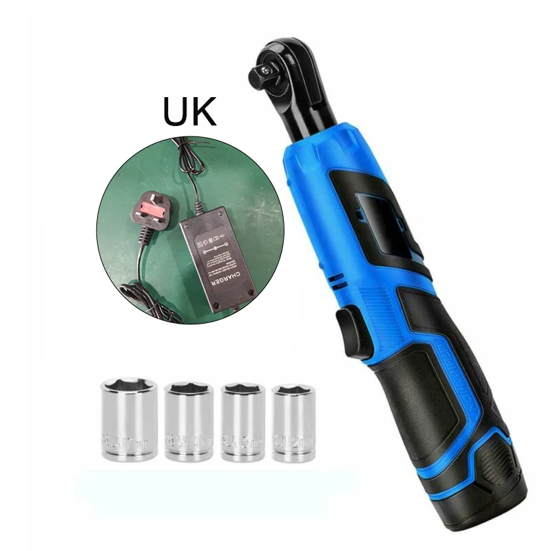 

12V 3/8 Cordless Electric Ratchet Wrench With Charger 2000mAh Li-Ion Battery US