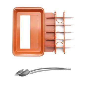 

1Pcs Brownie Non-Stick Baking Pan & 1Ocs Diy Stainless Steel Chocolate Spoon Pencil Spoons Cake Decorating Tools