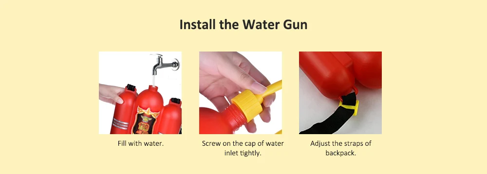 Fireman Backpack Water Gun Nozzle Summer Fun Toys for Garden / Beach / Yard / Pool