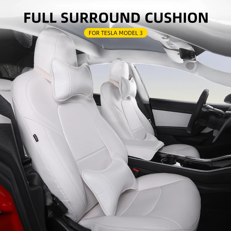 20% Off Car Interior Accessories Seat Cover Car Seat Cushion Protector For Tesla Model 3 central control armrest panel trim center console cover carbon fiber car interior accessories for tesla model 3 y