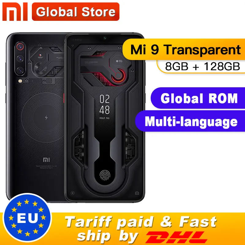 Глобальная ПЗУ Xiaomi mi 9 mi 9 8GB 128GB Смартфон Snapdragon 855 Octa Core 6,3" 1080 P AMOLED дисплей 48MP Тройная камера