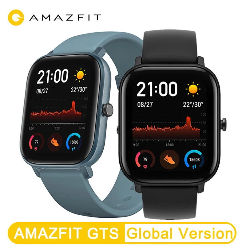 Amazfit GTS глобальная версия Xiaomi Huami Smartwatch gps профессиональный водонепроницаемый 12 спортивных режимов Поддержка Android iOS