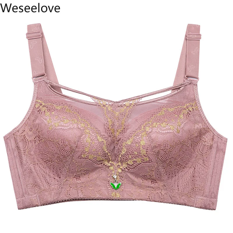 

Weseelove Sexy Lace Women for Bras Push Up Underwire Gorge Thin Cup Bralette Underwear Plus Size Tube Top Thin Full Cup X34-4