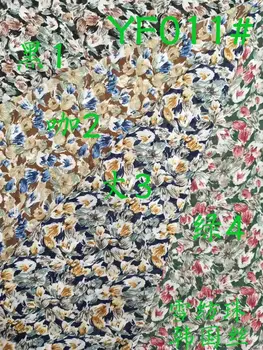 

150cm width Korean silk fabric small flowers pattern for skirt suit-dress hair accessory CH-011