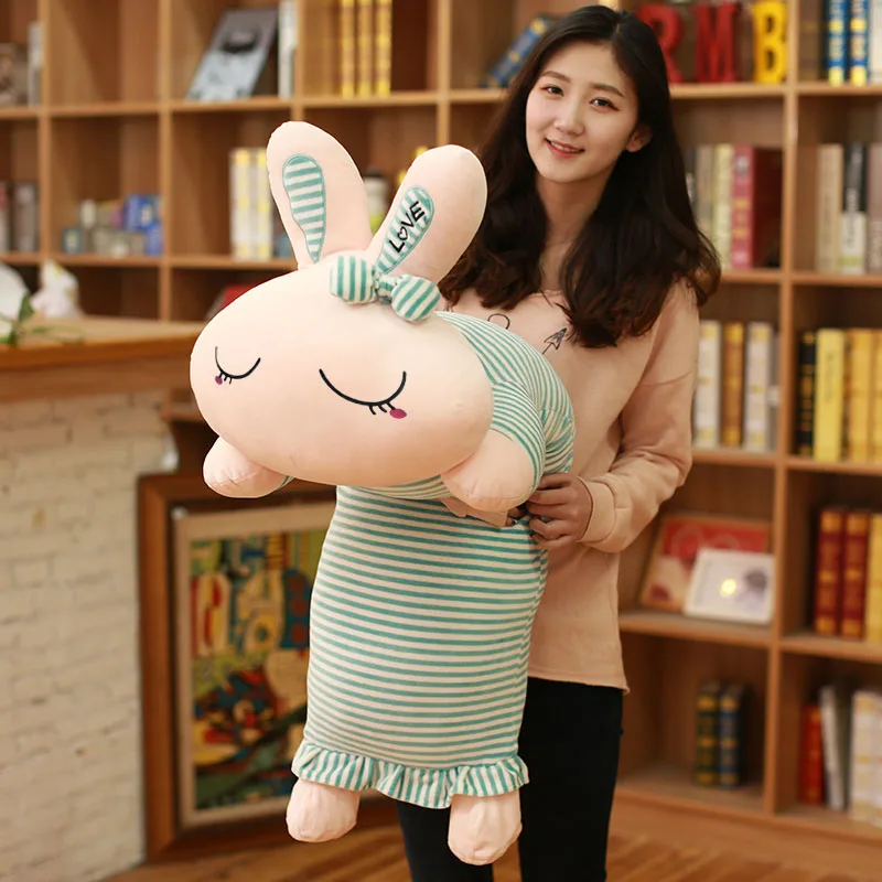 Papa Rabbit Pillow Plush Toy Siesta Pillow Plush Doll Cute Big Eyed Rabbit Doll Lazy Sleeping Bed Pillow Sofa Cushion Pillow Hol