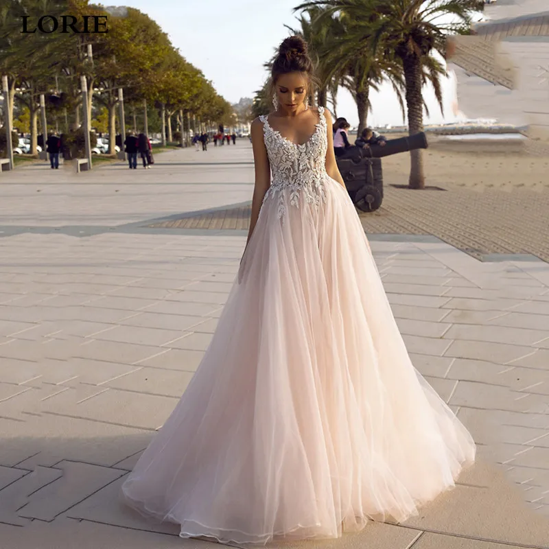 Lorie Vestido De Novia Boda De Princesa 2020 Escote En V Espalda Descubierta Apliques 3d Vestidos De Novia Vestido Novia Vestidos De Novia Aliexpress