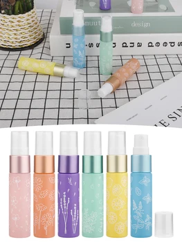 

6pcs/Set Portable Multicolor Metal & Gemstone Roller Bottle Mini Oil Bottles Empty Essential Oil Roll On Roller Ball Bottle
