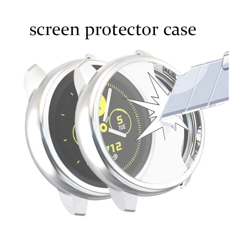 Силиконовый мягкий защитный чехол на весь экран для samsung galaxy watch active 2 40 мм 44 мм Защитная крышка