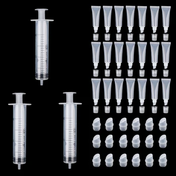 

21Pcs 5ml Lip Gloss Tubes Lip Balm Soft Hose Makeup Squeeze Sub-bottling Clear Plastic Lip Gloss Tube Container DiY Make Up