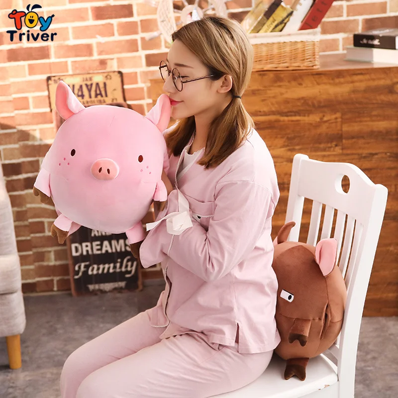 Kawaii Pig Hand более теплая подушка Подушка плюшевая игрушка Triver Мягкая кукла ребенок день рождения девочки подарок Декор для дома, магазина Прямая