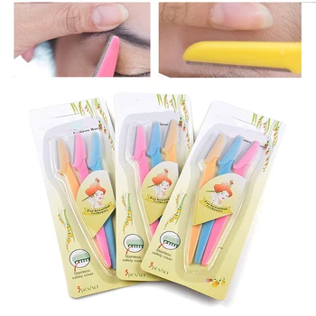 

3pcs Eyebrow Trimmers Blades Eyebrow Shaping Hair Remover Tool Eyebrow Knife Women Makeup Facial Tool Eyebrow Lip Razor