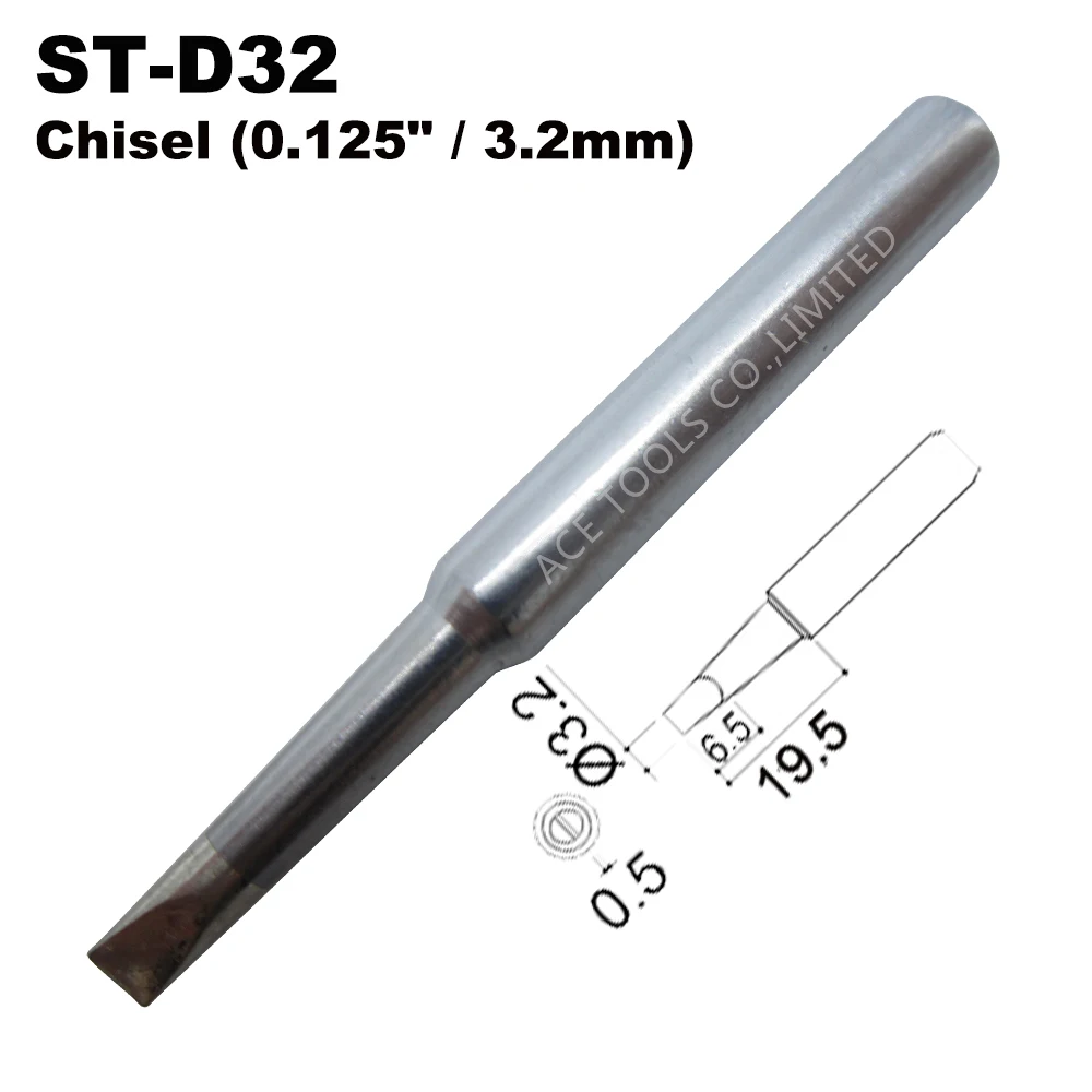 

ST-D32 Replacement Soldering Tips Screwdriver 3.2mm Fit WELLER SP40L SP40N SPG40 WP25 WP30 WP35 WLC100 Handle Iron