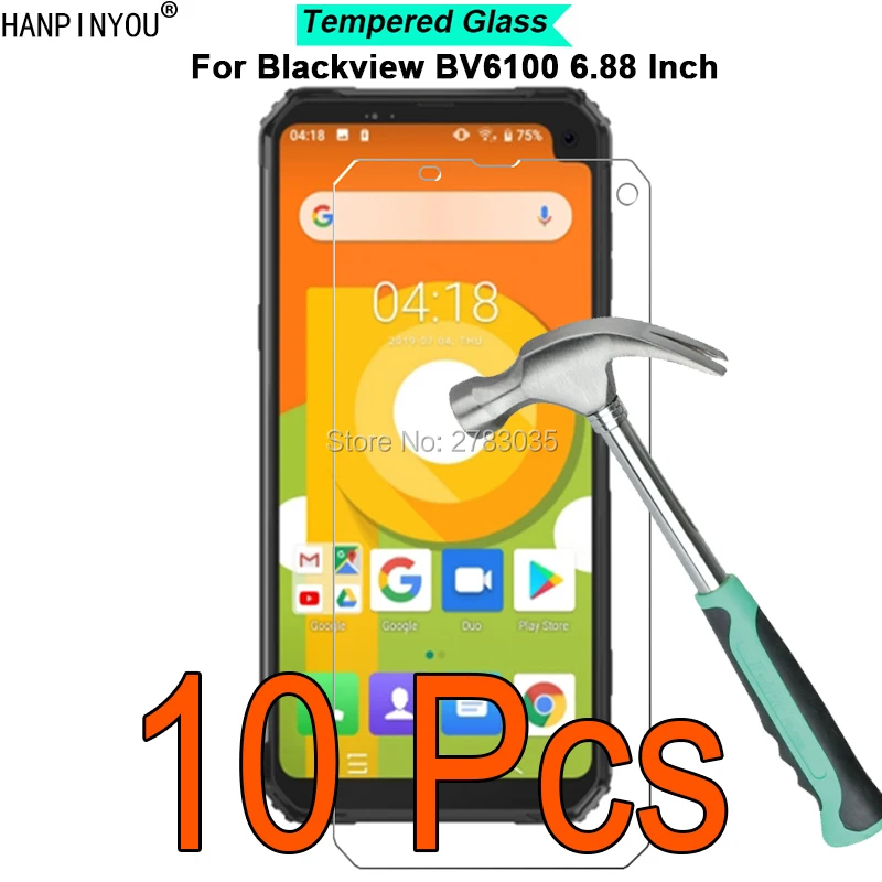 

10 Pcs/Lot For Blackview BV6100 6.88" 9H Hardness 2.5D Ultra-thin Toughened Tempered Glass Film Screen Protector Guard