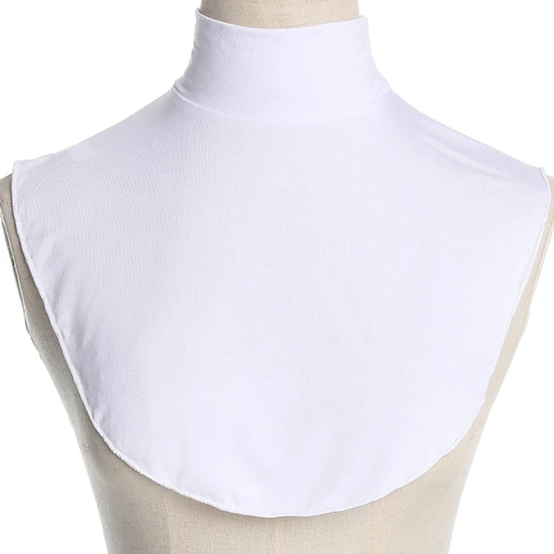 YAKEFJ Women's Modal Fake Collar – Turtleneck Hijab Extension Neck Cover (One Size)
