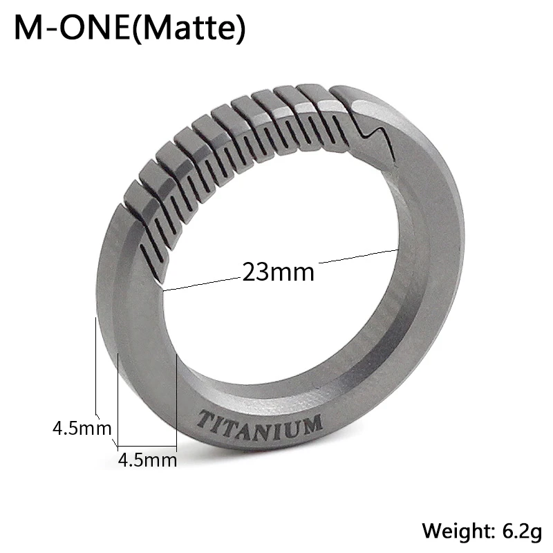 M-one Matte Настоящий титановый Роскошный брелок для ключей мужской женский брелок ультра легкий EDC эластичное кольцо для ключей с пряжкой подарок для пары - Цвет: M-one Matte