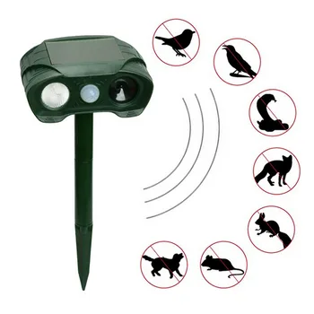 

Outdoor Solar Powered Ultrasonic Animal Repeller Pet Fox Bird Chaser Deterrent Scarer Pest Control Acoustically Sensor Dispeller