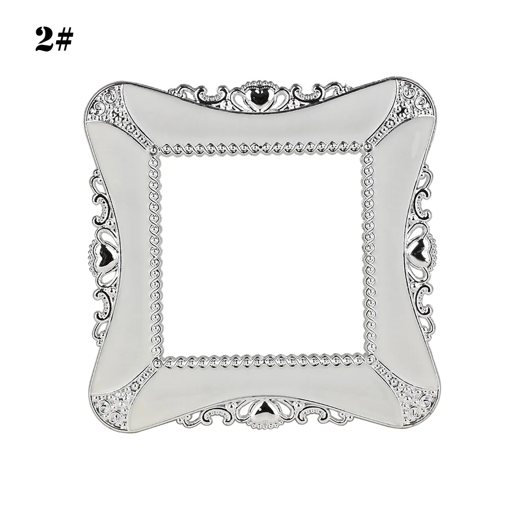1Pc Elegant Rose Gold Silver Edge Light Switch Cover Resin Single Double Surround Socket Frame Wall Sticker Office Home Decor 