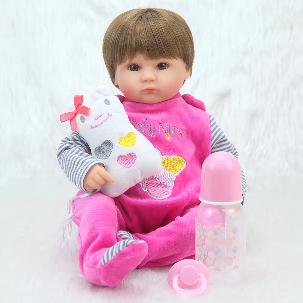 

42cm Bebes Reborn Doll Soft Silicone Reborn Girl Toddler Baby Dolls Stuffed Lifelike Alive Doll Cosplay Christmas Surprice Gifts