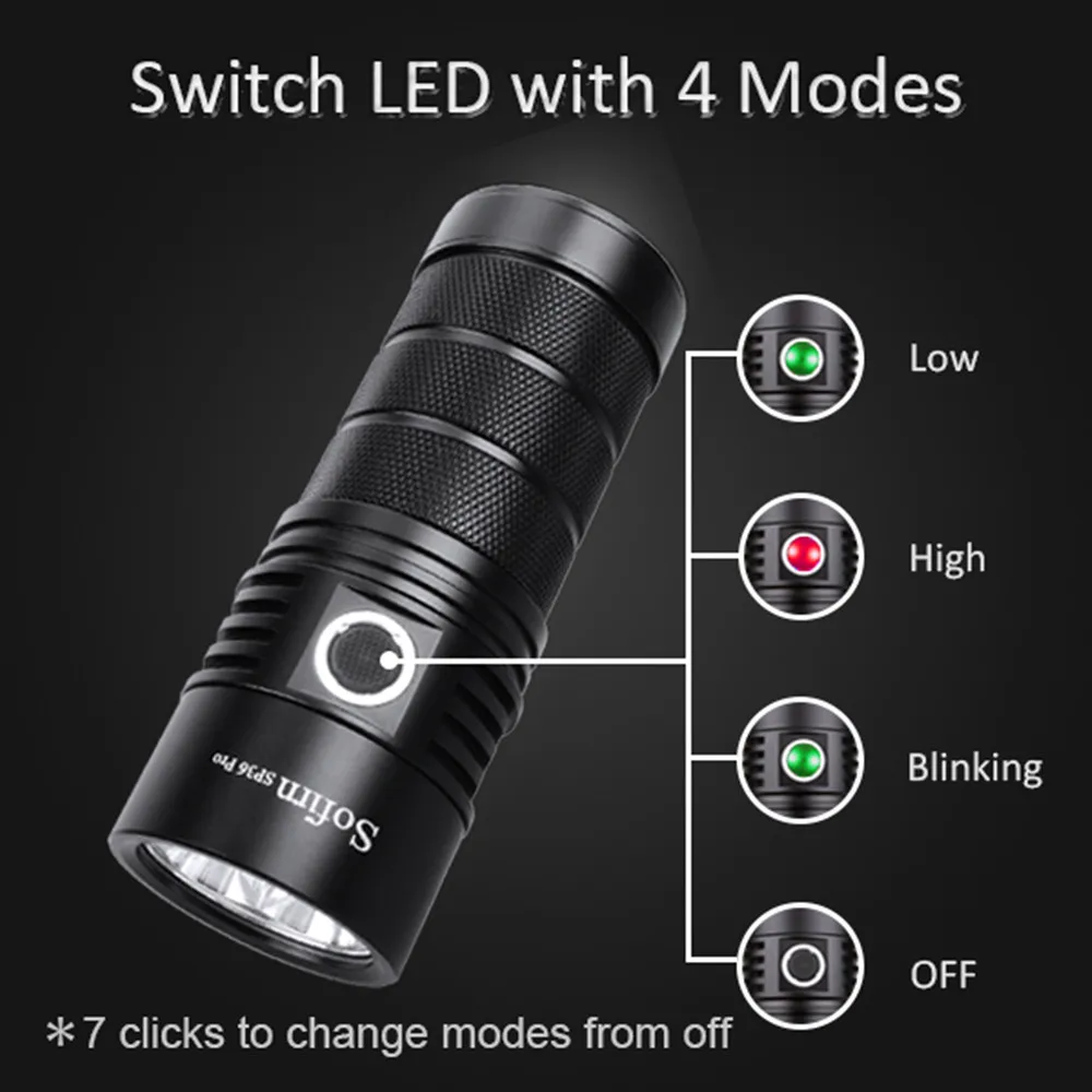 sofirn sp36 pro 8000lm poderosa lanterna led 01