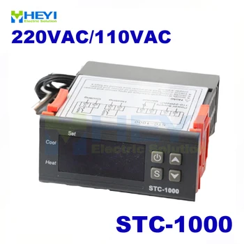 

Two Relay Output LED Digital Temperature Controller Thermostat Incubator STC-1000 110V 220V 10A with Heater and Cooler