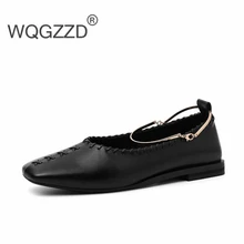 Весенняя обувь на плоской подошве из натуральной кожи; женские балетки на плоской подошве; повседневная женская обувь; лоферы; chaussures femme