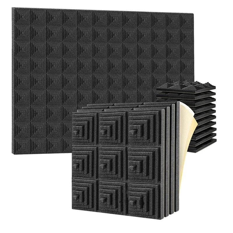 12Pack Acoustic Foam Panel,Self Adhesive Sound Proof Foam 2 inchX12