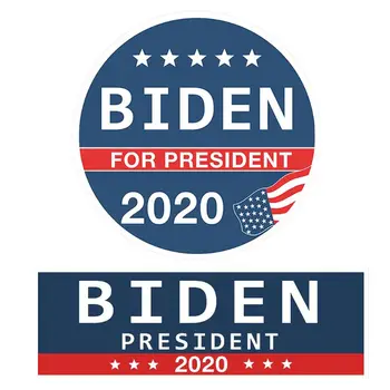 

1/10pcs Round Rectangle Bumper Adhesive Sticker Presidential Election Stickers for Car Fridge Office Home