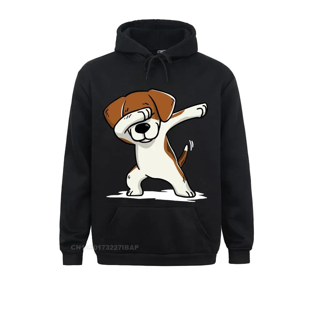 Dabbing Beagle Funny Mens Black Hoodie Sweatshirt Sportswear Jackets With Hoodies