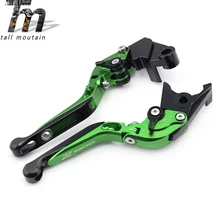 Тормозной рычаг сцепления для KAWASAKI Z800/E Версия 2013 зеленый мотоцикл Регулируемый складной выдвижной логотип Z 800