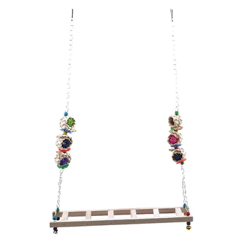 

Birds Toy Wooden Ladders Swing Scratcher Perch Climbing Ladder Bird Cage Hamsters Parrot Toys Pet Supplies