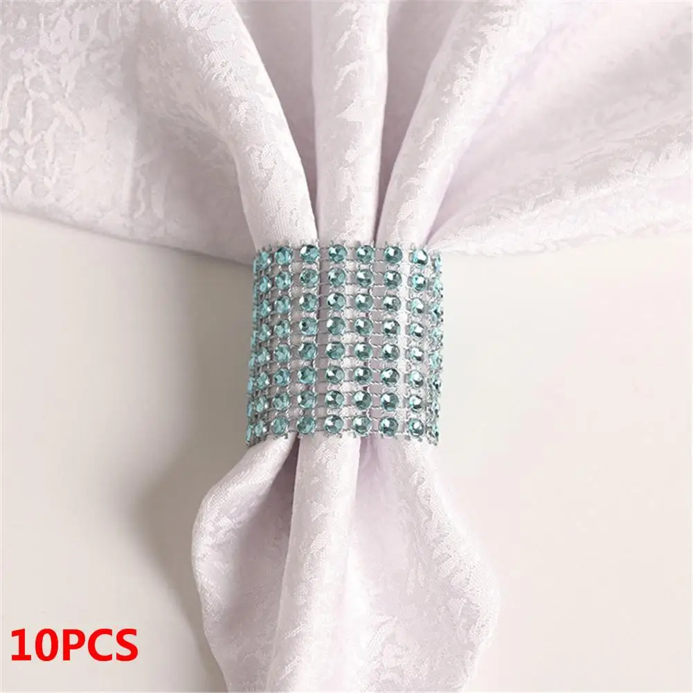 10pcs 6 12 шт. кольца для салфеток для свадьбы Алмазный держатель для салфеток чашка цветочный орнамент вечерние декор для банкетного стола аксессуары салфетка пряжка - Цвет: 10pcs 6