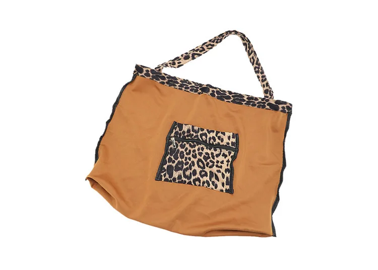 Женская Студенческая тканевая модная сумка на плечо, леопардовая эко многоразовая складная сумка на плечо, сумка для покупок