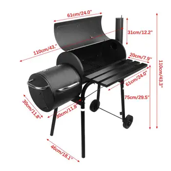 

5-15 Person Portable BBQ Barbecue Grills Burner Oven Outdoor Garden Charcoal Barbeque Patio Party Cooking Foldable Picnic