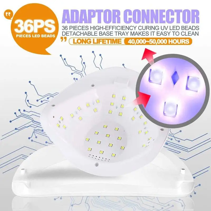 Профессиональный маникюрный аппарат SUN R9 лампа для ногтей 72 Вт двойная сушки