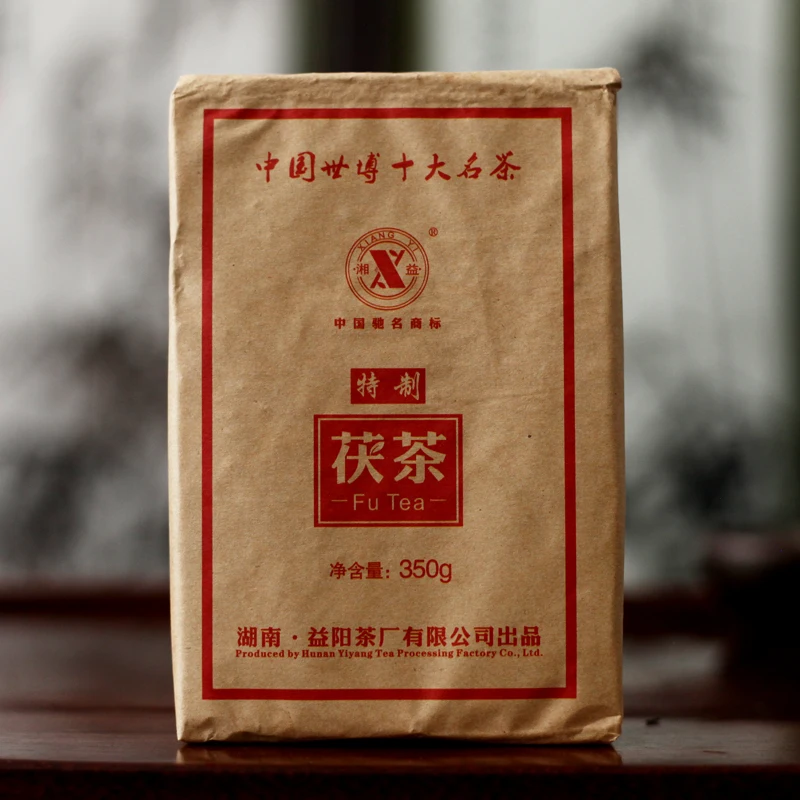 Китайский чай Fu Tea 2012 Fucha Xiang Yi Yiyang Anhua Темный Hei Cha кирпичный 350 г|Чаедробильные
