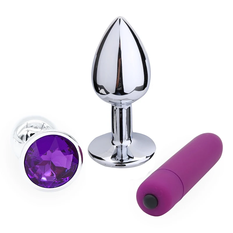 2/3/4pcs Stainless Steel Butt Plug Dildo Vibrator Anal Adult Massager Balls Sex Toys Clitoris Stimulation |
