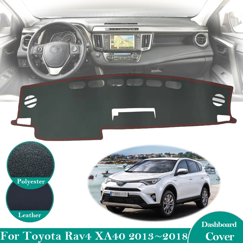 ForToyotaRav4XA4020132018RAV440AntiSlipLeatherMatDashboard