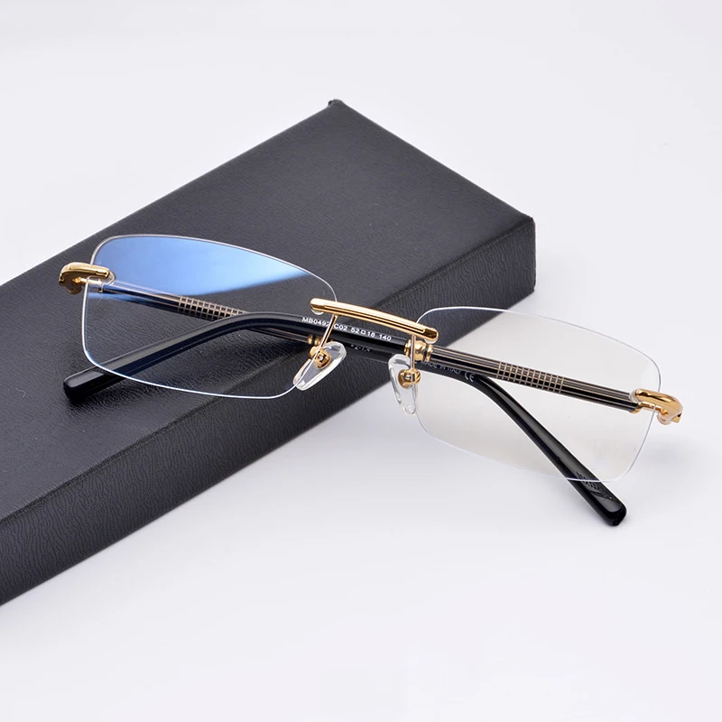 

Rimless Glasses Frame Men Vintage Retro Frameless Eyeglasses Optical Myopia Prescription Spectacle Frames Clear Eyewear Oculos