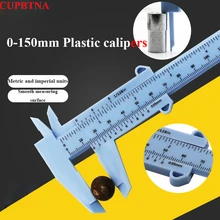 Pied à coulisse en plastique ABS 0 150mm, outil de mesure du diamètre intérieur et extérieur, règle de mesure des bijoux
