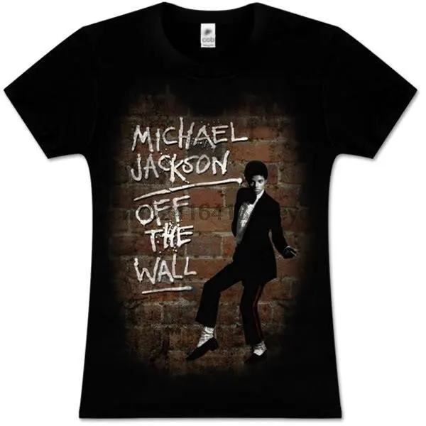 

MICHAEL JACKSON OFF THE WALL LADIES FITTED SLIMFIT BABYDOLL T-SHIRT