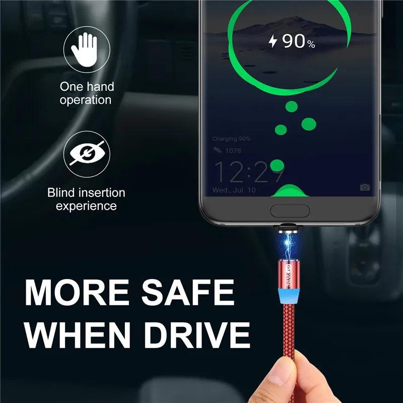 Магнитный USB кабель GTWIN для iPhone 12 11 Pro Samsung S10 S9 Huawei Xiaomi микро быстрой зарядки Type C