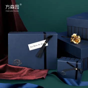 

classic contracted stripe gift box Birthday party paper packaging gift box подарочная boite dragees de mariage коробка картон