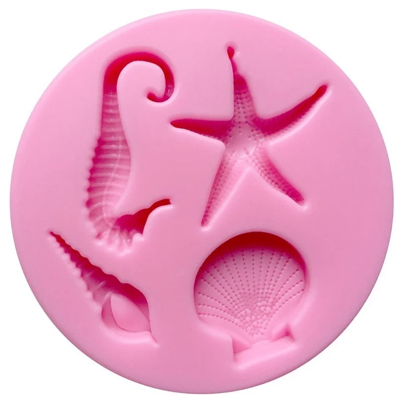 Sea Life Stlye силиконовая форма для конфет и шоколада глина Gumpaste Сахар ремесло помадка формы украшения торта формы