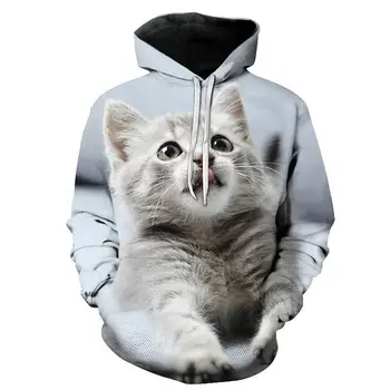 

Cartoon kawaii hoodies 3D Printed Cat oversize Mens women's Sweatshirt Pullover Long Sleeve Hooded Sweatshirts Tops sudaderas