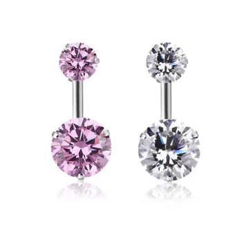 

Surgical Steel Piercing Ombligo 1PC Atacado Zircon Style Crystal Body Jewelry Belly Button Ring Navel Piercing Women Accessories